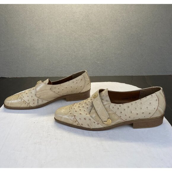 Giorgio Brutini Dress Shoes Men 9.5M Genuine  Ostrich Leather Loafers,Vintage main image 5